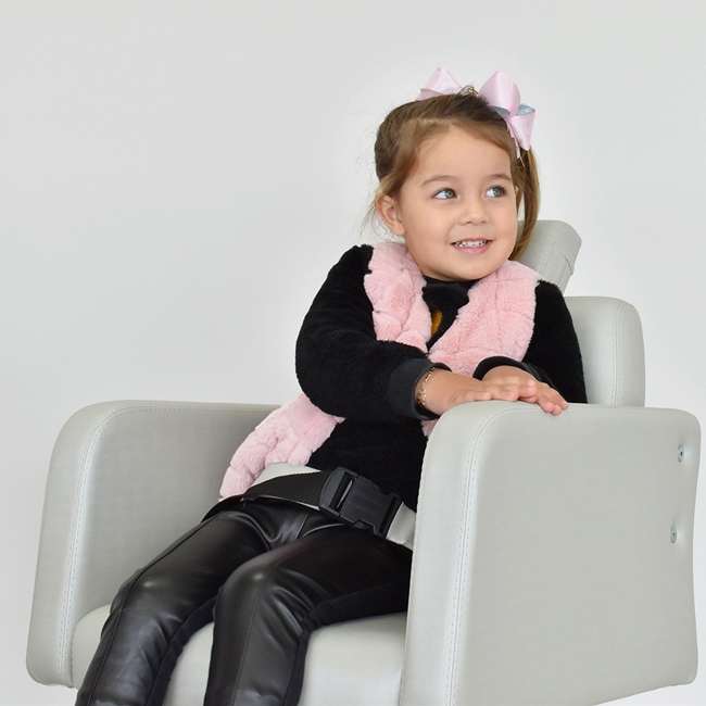 Cadeira infantil para cabeleireiro modelo Disco