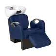 Lavatório Madri com Descanso de Pernas - Cuba de Porcelana - Estrutura Preta