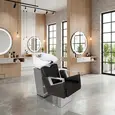 Lavatório Nice - Cuba de Porcelana - Estrutura Cinza