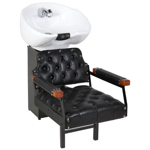 OUTLET - Lavatório Creta Black - Cuba de Porcelana