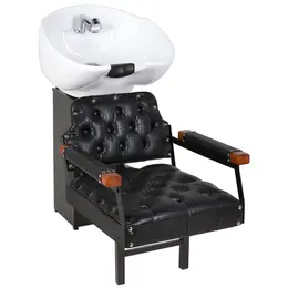 OUTLET - Lavatório Creta Black - Cuba de Porcelana