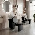 Lavatório Safira - Cuba de Porcelana - Estrutura Preta