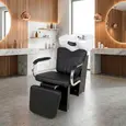Lavatório Rubi com Descanso de Pernas - Cuba de Porcelana - Estrutura Preta
