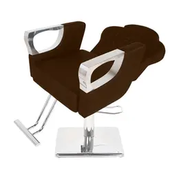 Cadeira de Cabeleireiro Zara - Encosto Reclinável - Pé Quadrado