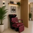 Lavatório Onyx com Descanso de Pernas - Cuba de Porcelana Preta - Estrutura Preta
